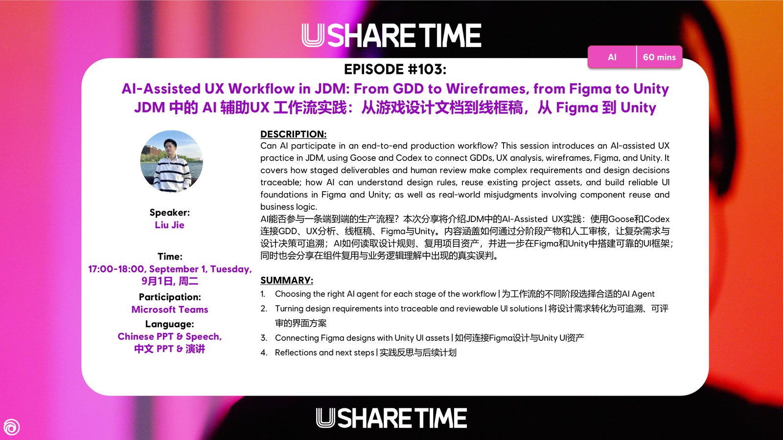 AI Assisted UX Workflow in JDM 内部分享宣传页